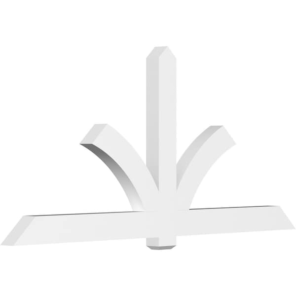 Ekena Millwork Redmond Architectural Grade PVC Gable Bracket, 96"W x 44"H x 4"D x 6"F, 11/12 Pitch GBP096X44X0406RED00 - main